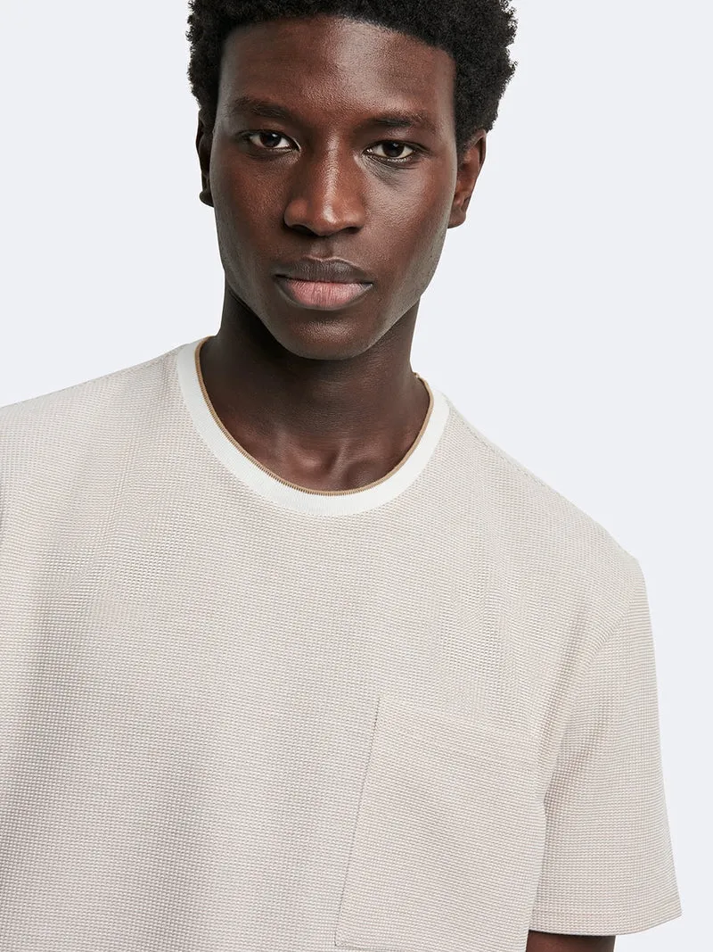 T-shirt en coton faux-uni