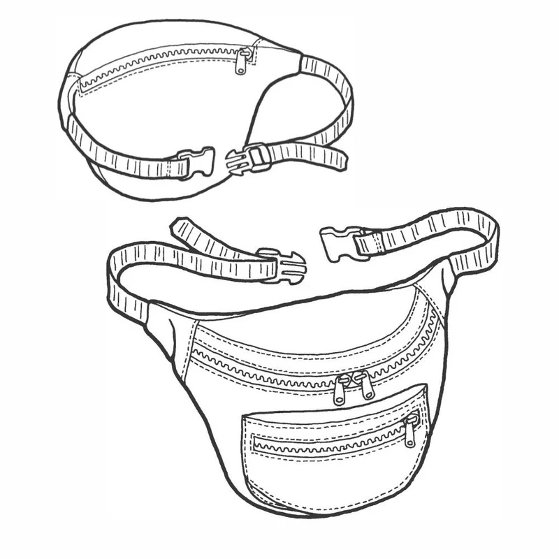 PATRON DE COUTURE PDF | Sac banane contour Traveler’s | The Green Pepper