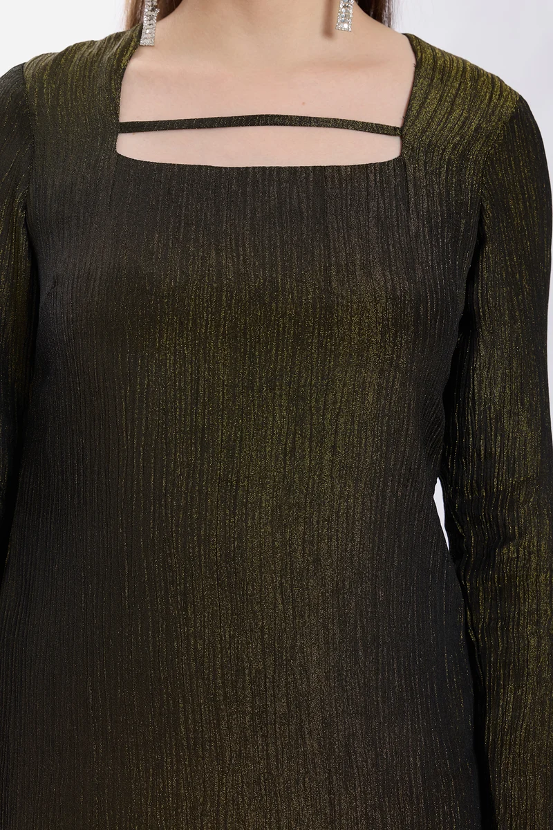 Lusy|100% Viscose A-Line Mini Dress