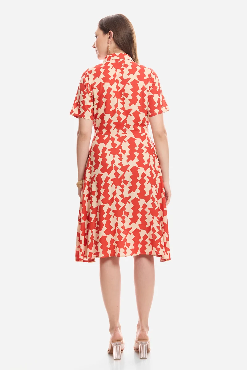 Ciela|100% Viscose Knee Length Workwear Dress