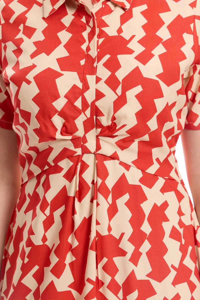 Ciela|100% Viscose Knee Length Workwear Dress