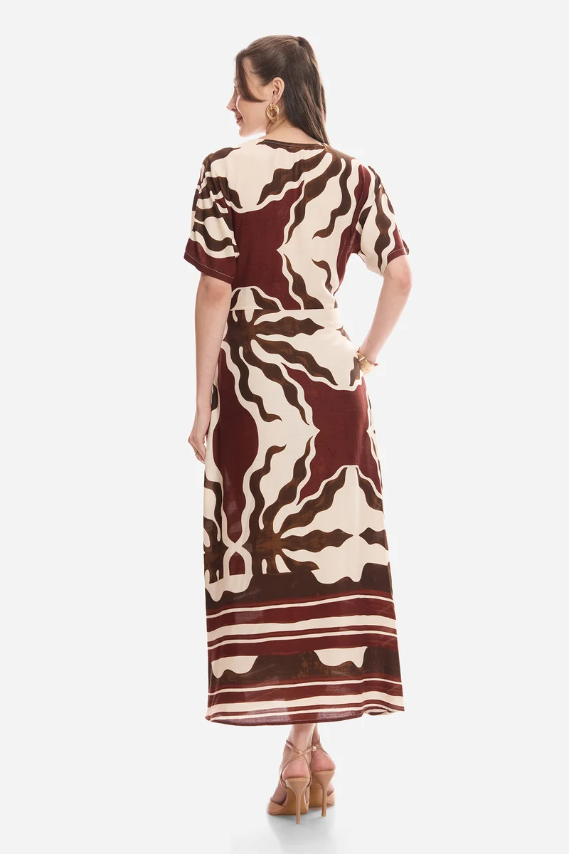 Ishya|100% Viscose Printed Empire Dress