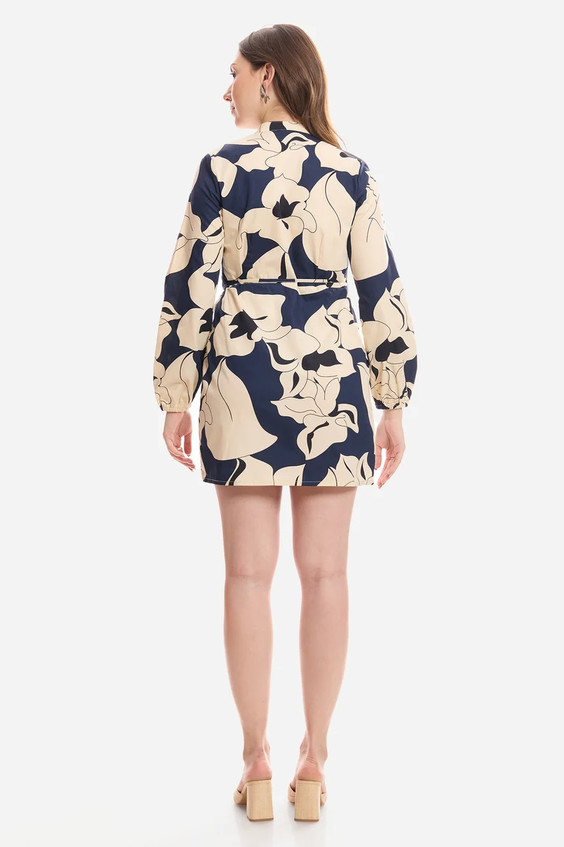 Chika|100% Cotton Wrap Mini Dress