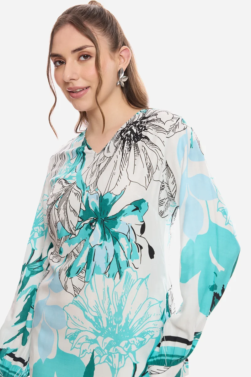 Hinae|100% Viscose Shift Mini Dress