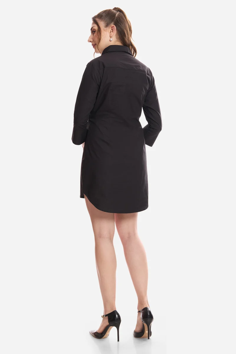 Hila|100% Cotton Mini Shirt Dress