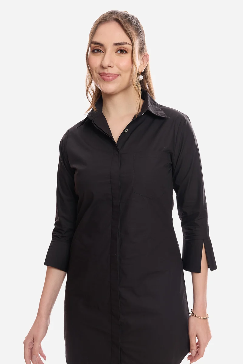 Hila|100% Cotton Mini Shirt Dress