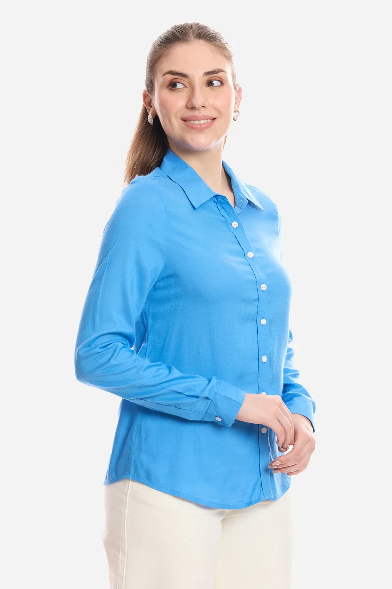 Esma|100% Viscose Button Down Shirt