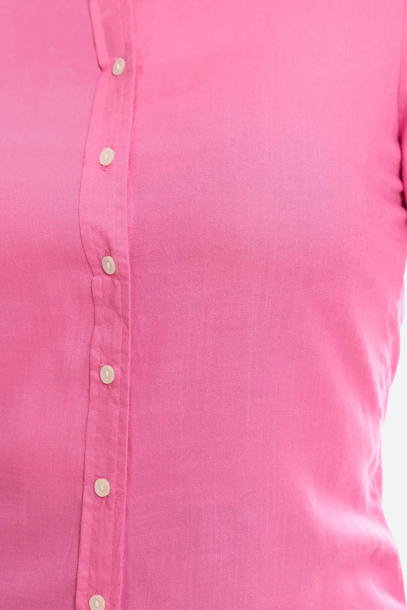 Enora|100% Viscose Button Down Shirt