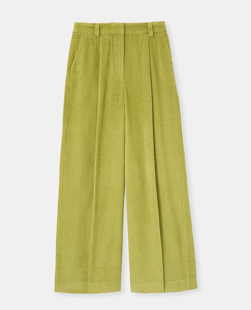 Pantalon large en velours grosse côte