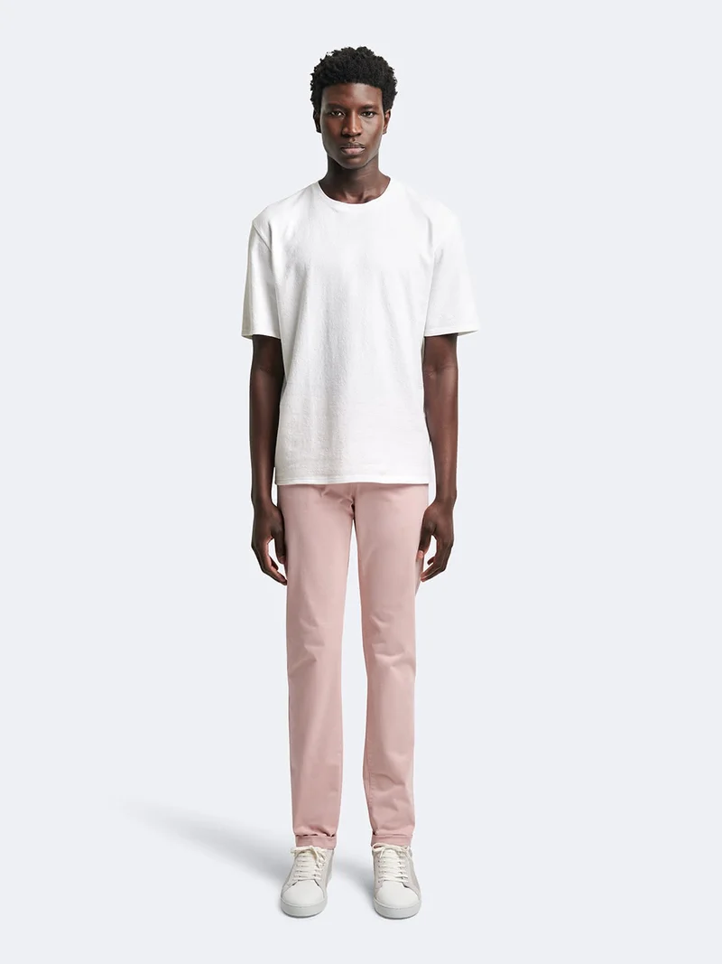 T-shirt col rond en coton éponge