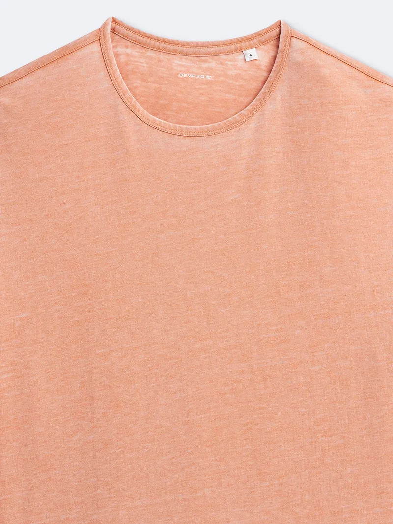T-shirt en coton faux-uni