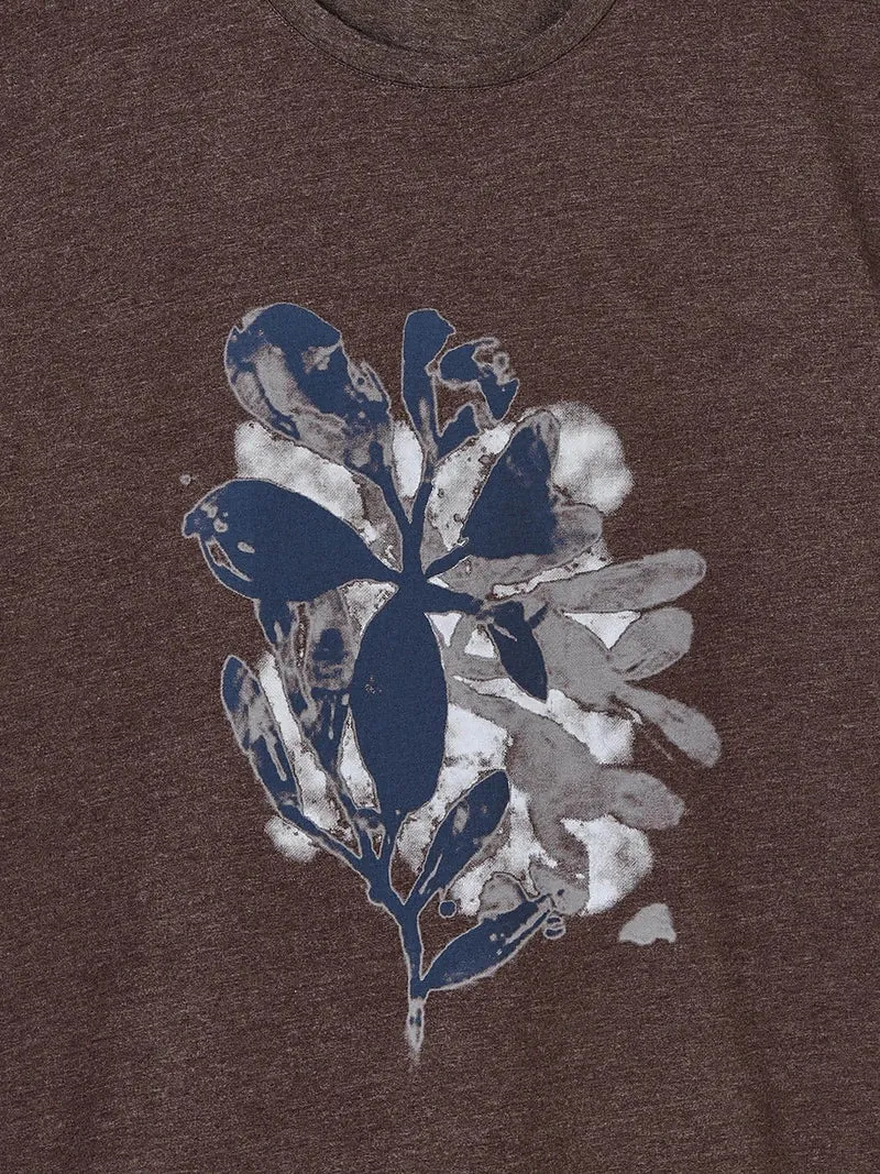 T-shirt en coton à motif devant