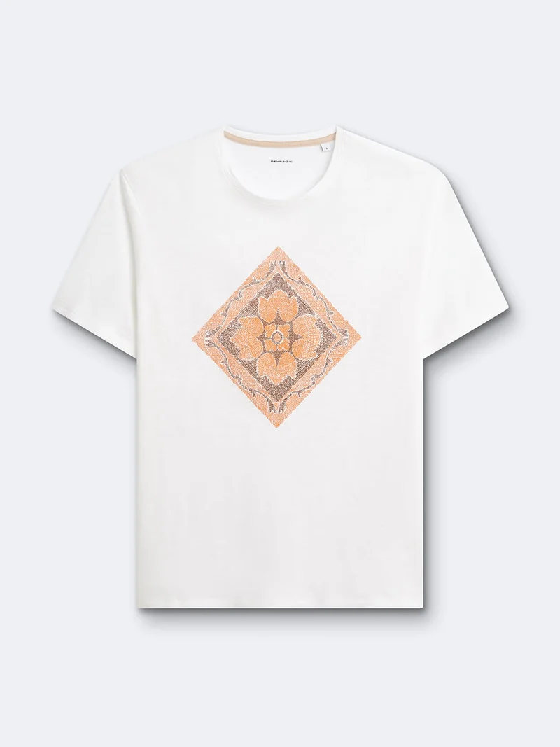 T-shirt 100% coton à motif devant