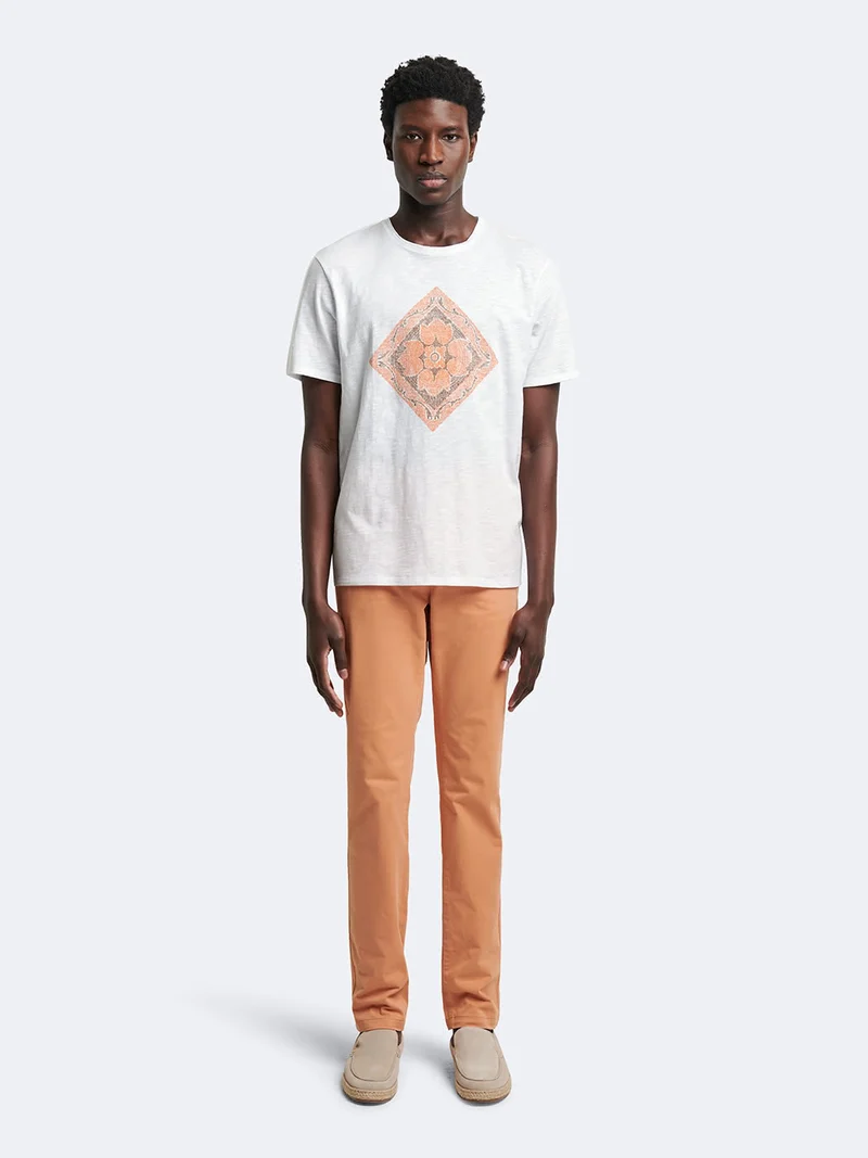 T-shirt 100% coton à motif devant
