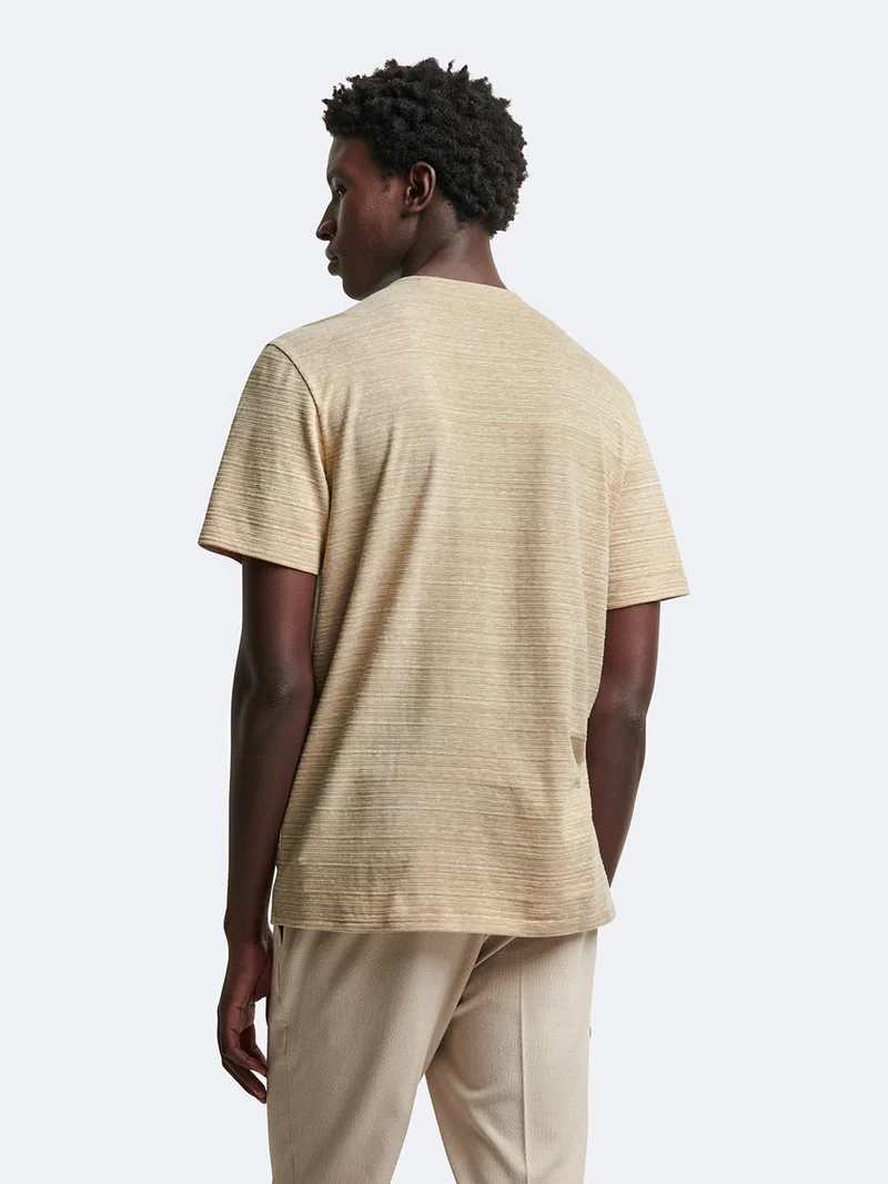 T-shirt en coton col tunisien