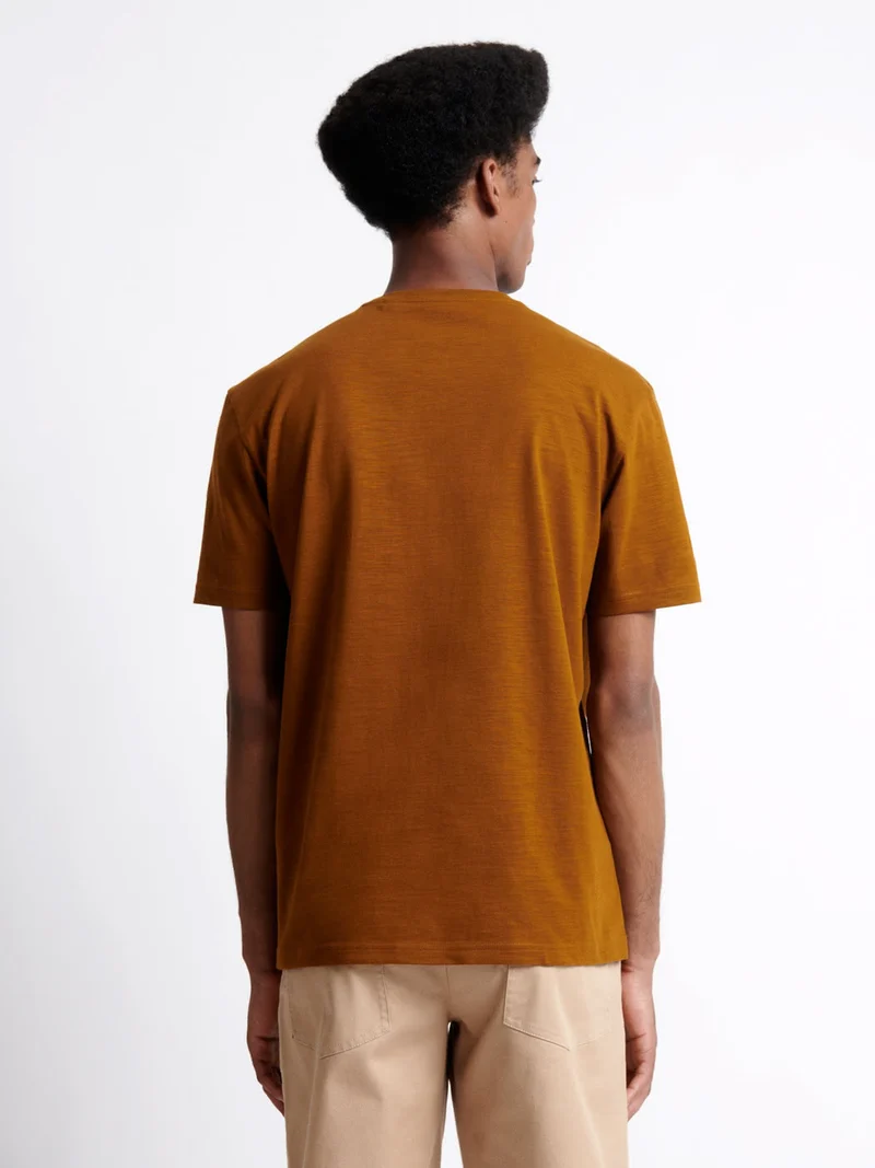 T-shirt col rond en coton bio fleuri