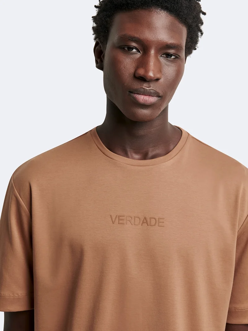 T-shirt col rond 100% coton à message