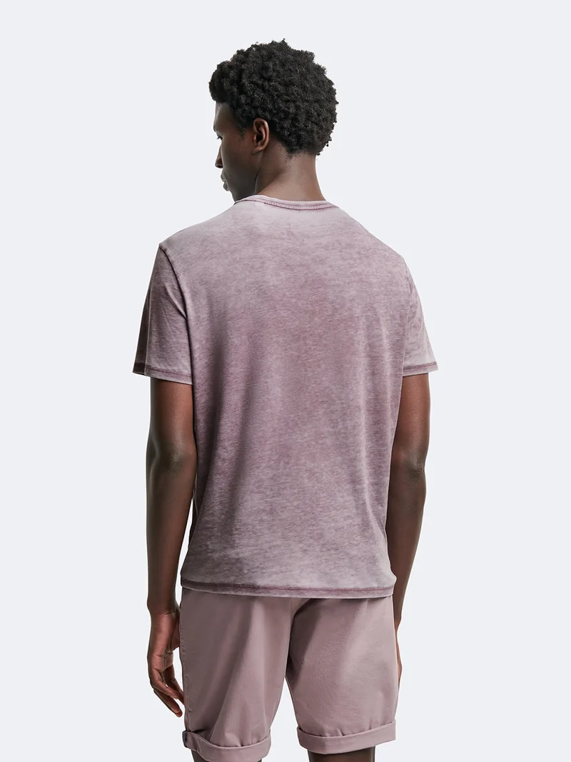 T-shirt en coton faux-uni
