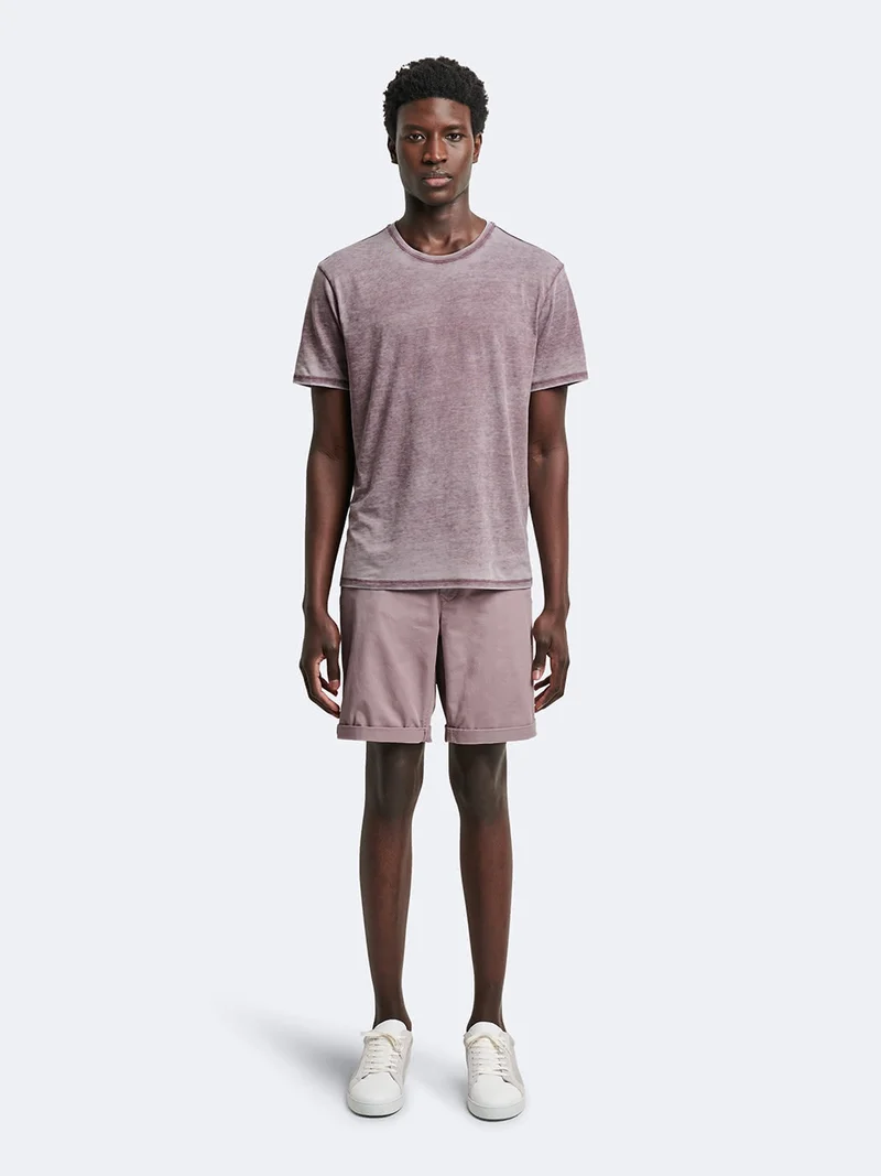 T-shirt en coton faux-uni