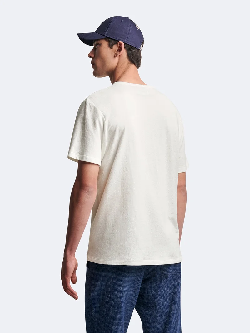 T-shirt 100% coton col tunisien