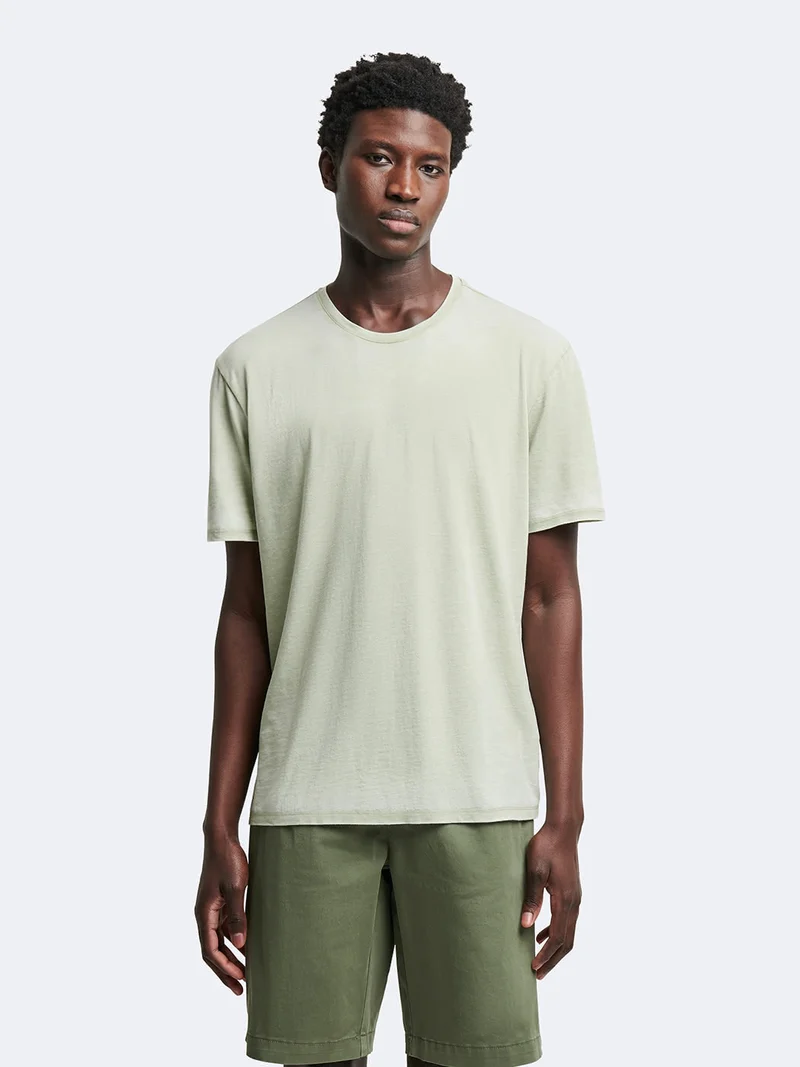 T-shirt en coton faux-uni