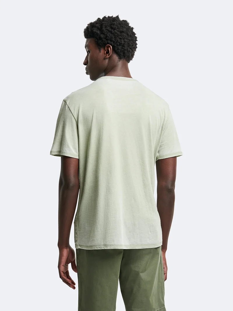 T-shirt en coton faux-uni