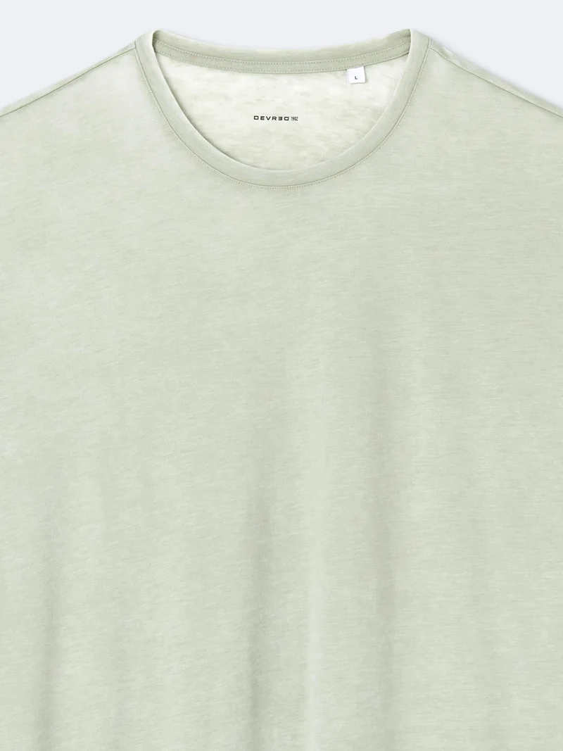 T-shirt en coton faux-uni