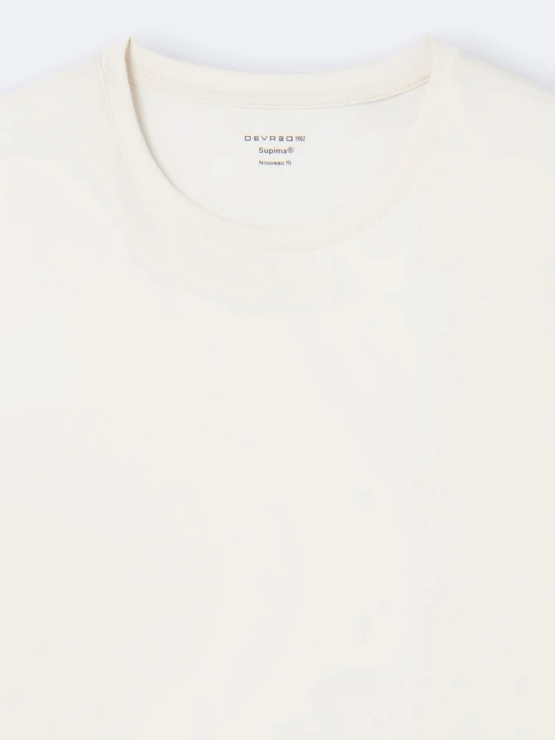 T-shirt col rond en coton Supima®