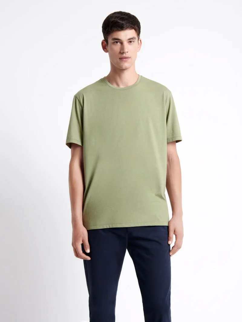 T-shirt col rond mélange coton Supima®