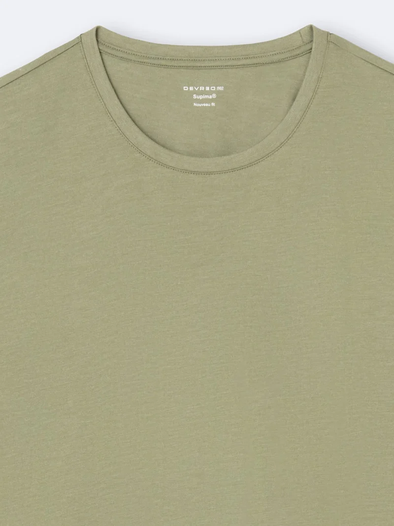 T-shirt col rond mélange coton Supima®