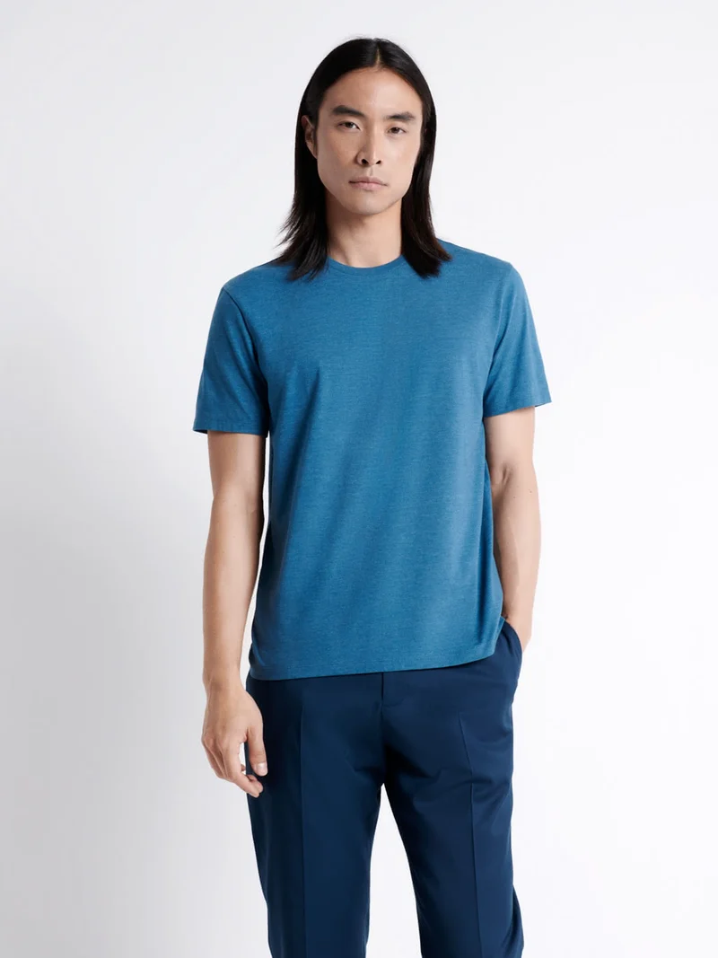 T-shirt col rond mélange coton Supima®