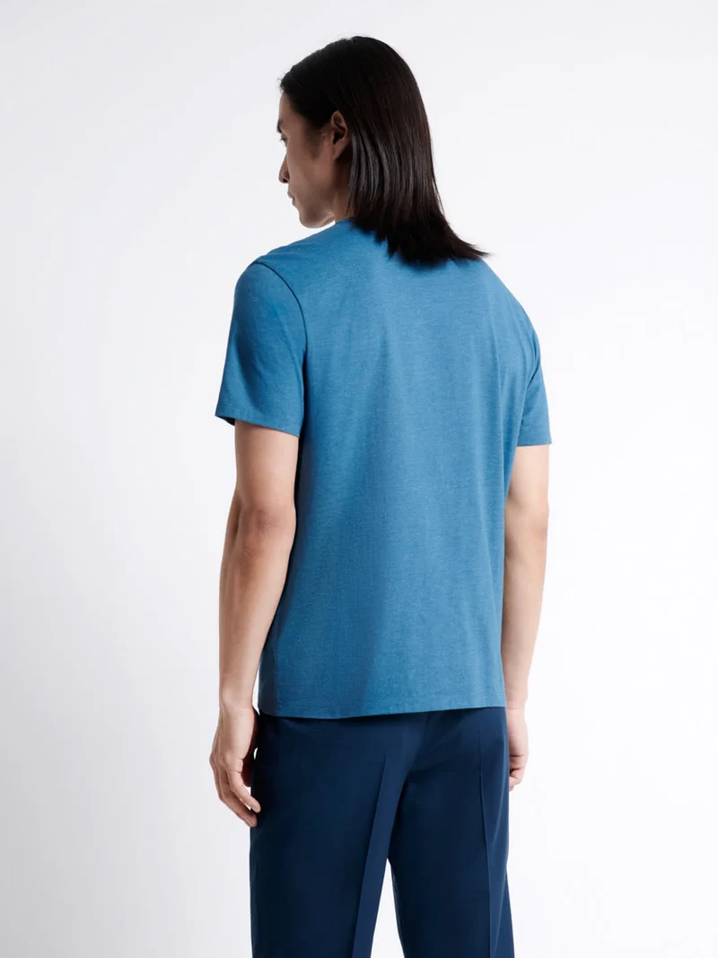 T-shirt col rond mélange coton Supima®