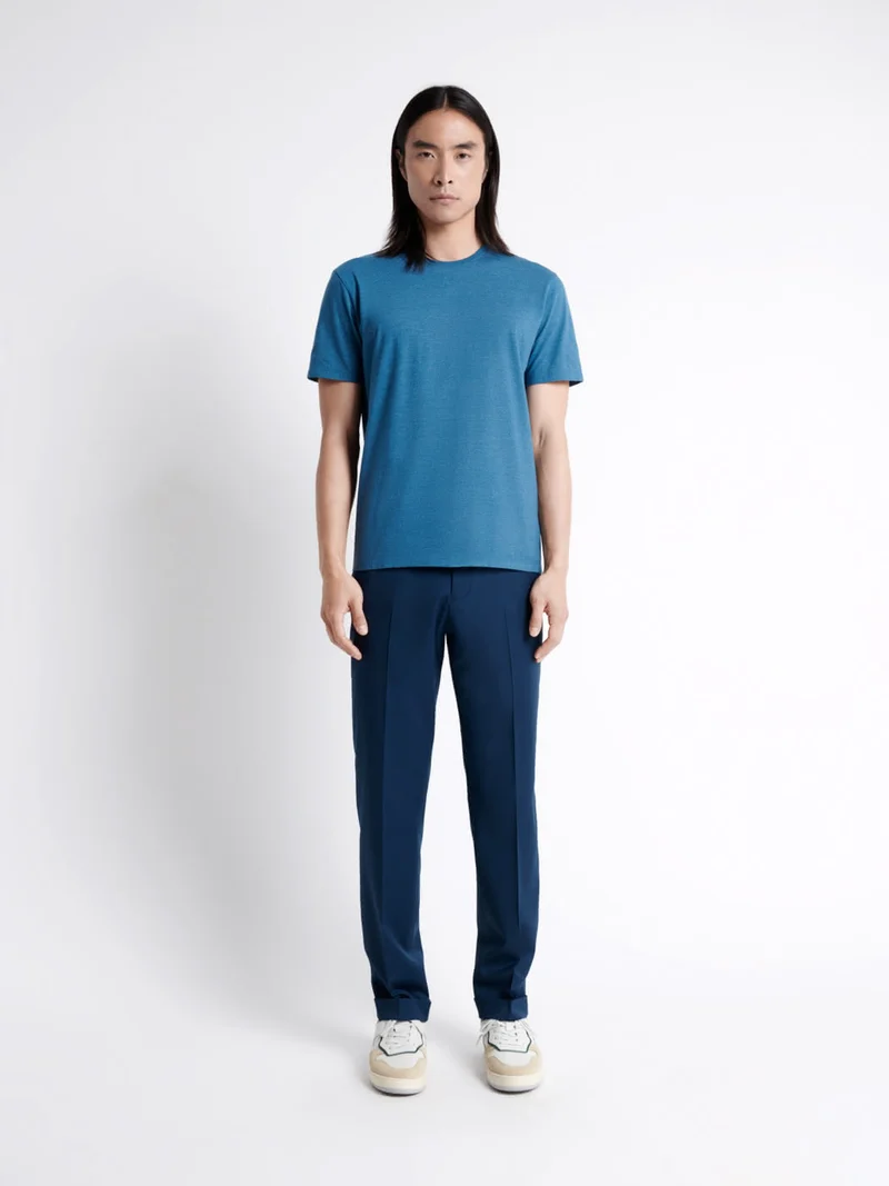 T-shirt col rond mélange coton Supima®