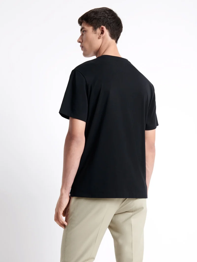 T-shirt col rond en coton relaxed fit