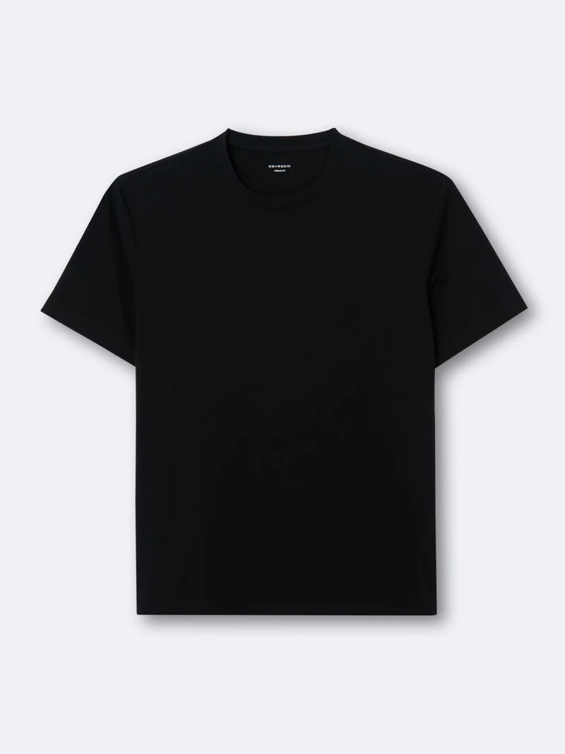 T-shirt col rond en coton relaxed fit