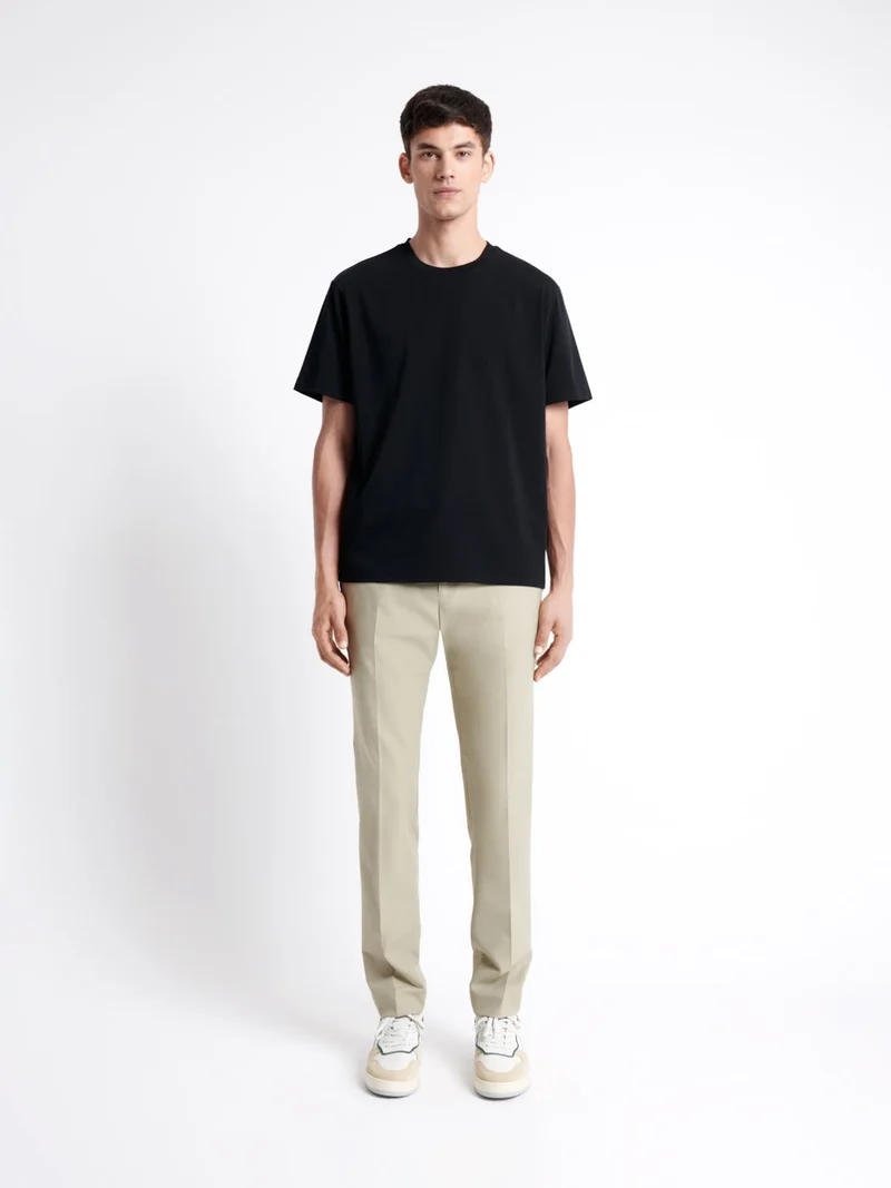 T-shirt col rond en coton relaxed fit