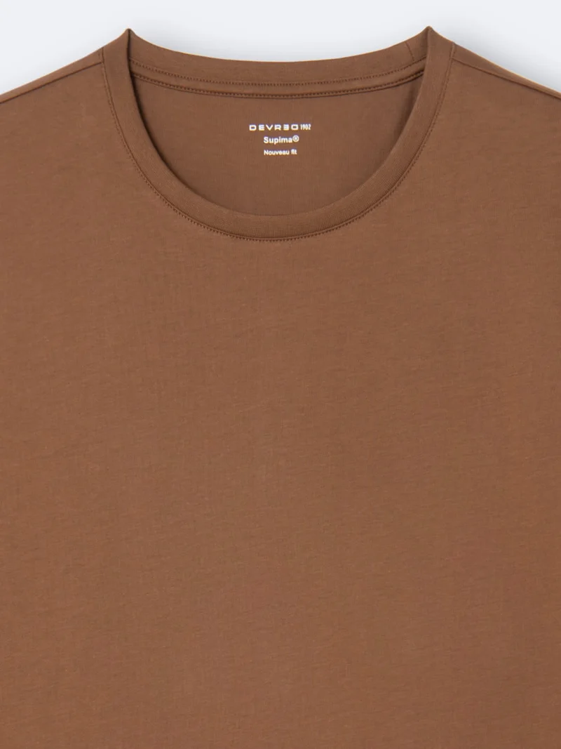 T-shirt col rond en coton Supima®