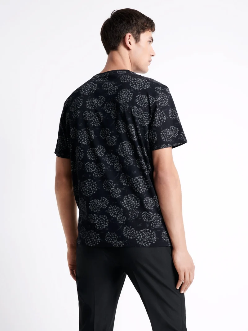 T-shirt col rond en coton en conversion