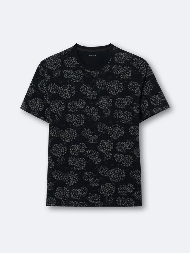 T-shirt col rond en coton en conversion