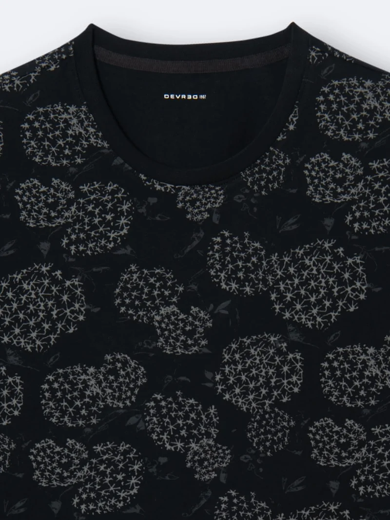 T-shirt col rond en coton en conversion