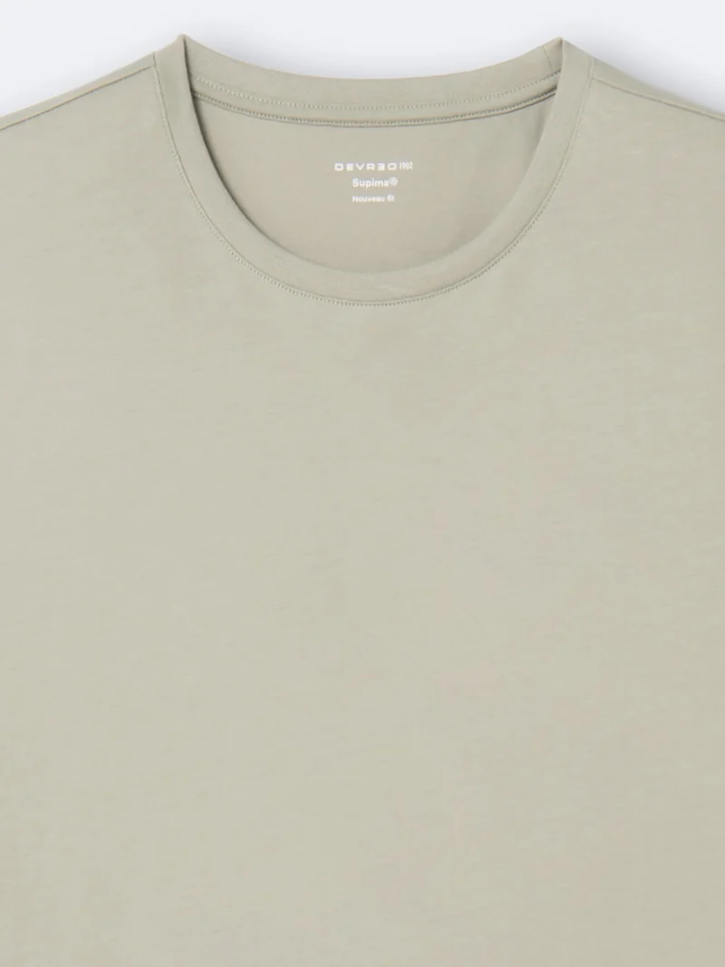 T-shirt col rond en coton Supima®