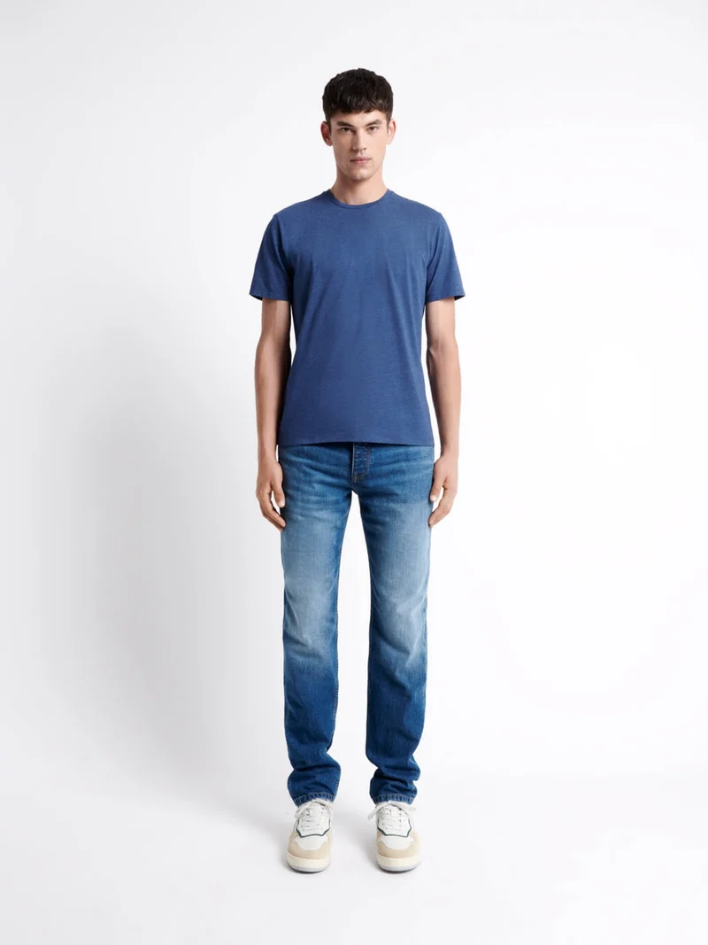 T-shirt col rond mélange coton Supima®
