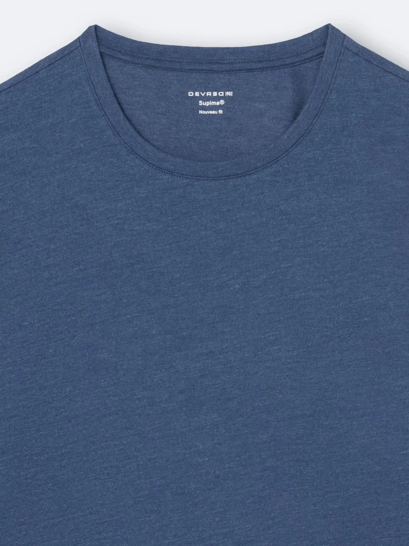 T-shirt col rond mélange coton Supima®
