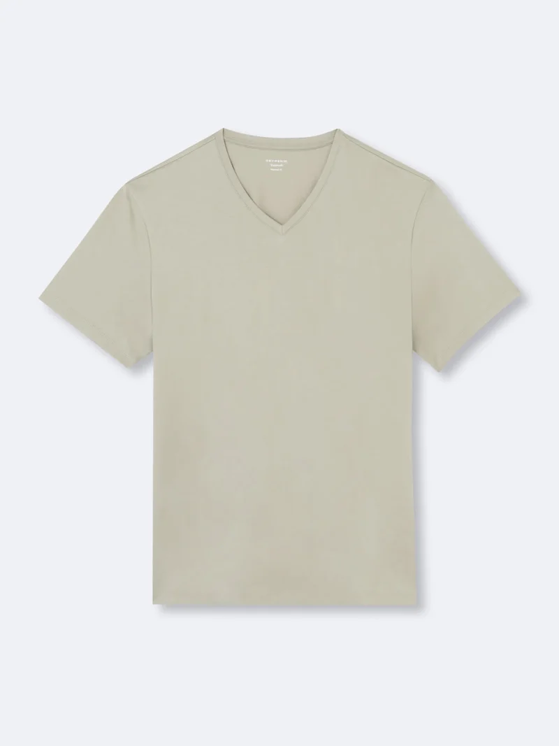 T-shirt col V en coton Supima®