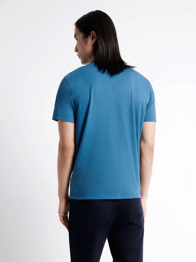 T-shirt col V mélange coton Supima®