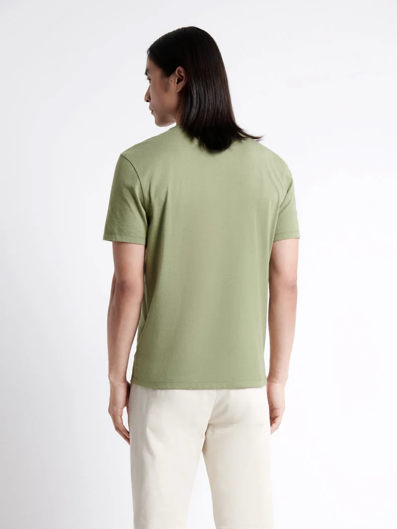 T-shirt col V mélange coton Supima®
