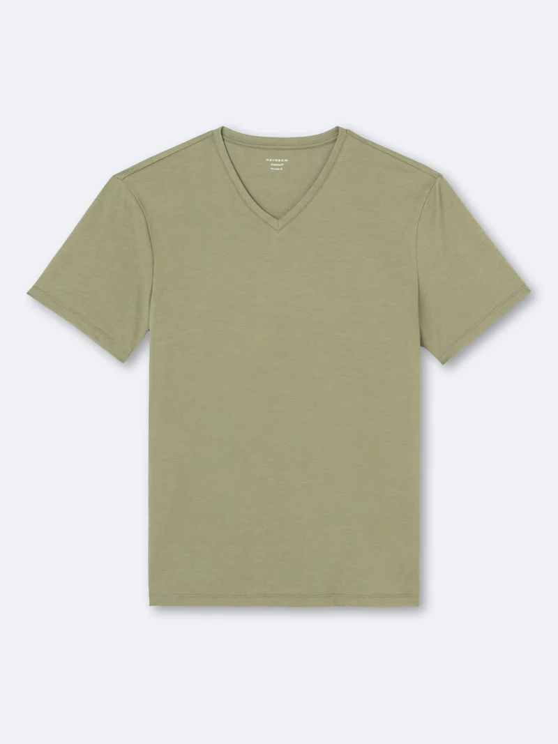 T-shirt col V mélange coton Supima®
