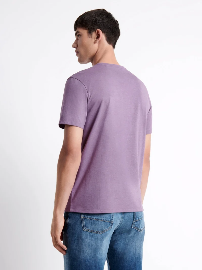 T-shirt col V mélange coton Supima®