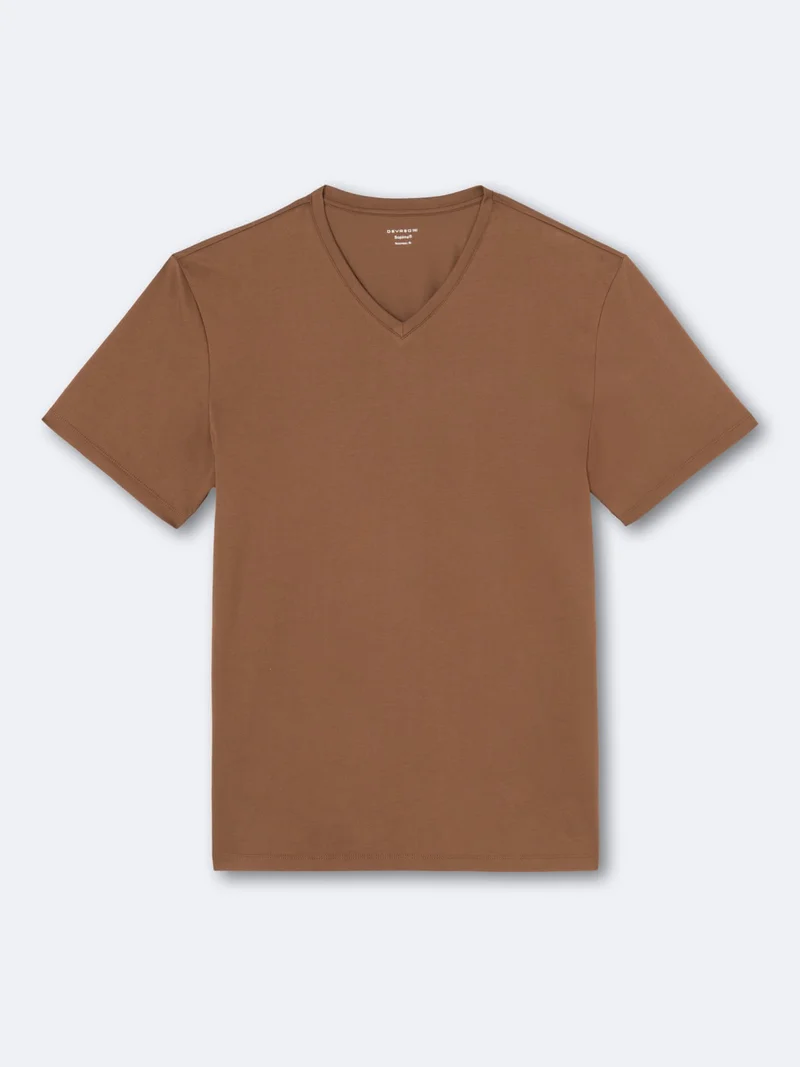T-shirt col V en coton Supima®
