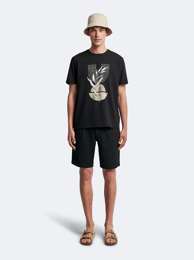 T-shirt 100% coton à motif devant